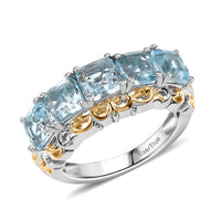 EverTrue Brazilian Citrine Ring in 18K YG Plated and Platinum Bond (Size 10.0) 3.30 ctw