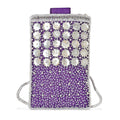 TAMSY Purple Genuine Leather Bead Work Dupion Silk Crossbody Bag (8"x5") - Sticky add to cart bar