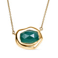 D'Joy Green Onyx 8.50 ctw Necklace in 18K YG Plated Sterling Silver 20 Inches - Sticky add to cart bar