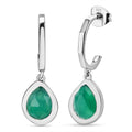 D'Joy Green Onyx 3.25 ctw Earrings in Platinum Over Sterling Silver - Sticky add to cart bar