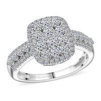 Luxuriant Lab Grown Diamond (G-H, SI) Glitter Halo Ring