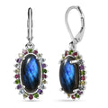 EverTrue Malagasy Labradorite, Multi Gemstone Earrings in Platinum Bond 9.35 ctw - Sticky add to cart bar