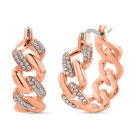 Austrian Crystal Earrings in Rosetone