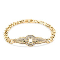 Simulated Multi Diamond 0.22 ctw Bracelet (7.25 In) in Silvertone