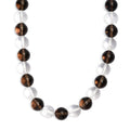 Brazilian Smoky Quartz and White Crystal Quartz 365.00 ctw Beaded Necklace in Platinum Bond 20 Inches - Sticky add to cart bar