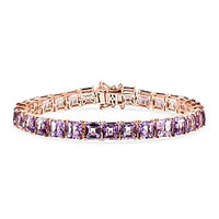 D''Joy Rose De France Amethyst Bracelet in 18K Vermeil RG Over Sterling Silver (7.50 In) 30.45 ctw