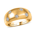 Luxuriant Lab Grown Diamond (G-H, SI) Ring in 14K Vermeil YG Over Sterling Silver (Size 7.0) 0.20 ctw - Sticky add to cart bar