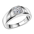 Luxuriant Lab Grown Diamond E-F VS 1.00 ctw Men's Ring in 950 Palladium (Size 10.0) - Sticky add to cart bar