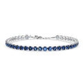Simulated Paraiba Tourmaline Bracelet in Silvertone (7.50 In) 9.65 ctw - Sticky add to cart bar
