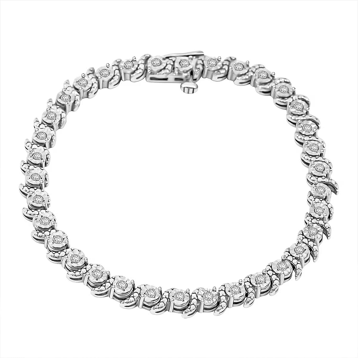 White Diamond 1.00 ctw Bracelet in Sterling Silver (7.25 In)