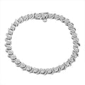 White Diamond 1.00 ctw Bracelet in Sterling Silver (7.25 In) - Sticky add to cart bar