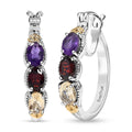 EverTrue African Amethyst 2.50 ctw Hoop Earring in 18K YG Plated and Platinum Bond - Sticky add to cart bar