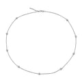 Luxuriant Lab Grown Diamond SI 1.00 ctw Station Necklace in Rhodium Over Sterling Silver 18 Inches - Sticky add to cart bar