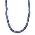 D'Joy Premium Tanzanite 50.00 ctw Beaded Necklace in Rhodium Over Sterling Silver 18-20 Inches - Sticky add to cart bar