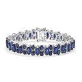 D'Joy Niassa Ruby (FF) Bracelet in Rhodium Over Sterling Silver (7.25 In) 33.50 ctw - Sticky add to cart bar