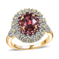 Luxoro 14K Yellow Gold AAA Ouro Fino Rubellite, Natural Yellow and White Diamond (I2) (0.90 cts) Ring (Size 10.0) 2.65 ctw - Sticky add to cart bar