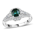 Certified & Appraised Luxoro AAA Pirineu Lagoon Tourmaline and I2 Diamond 1.33 ctw Ring in 10K White Gold (Size 10.0) - Sticky add to cart bar