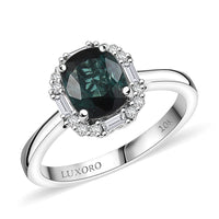 Certified & Appraised Luxoro AAA Pirineu Lagoon Tourmaline and Diamond I2 1.90 ctw Ring in 10K White Gold