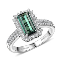 Certified & Appraised Rhapsody AAAA Pirineu Lagoon Tourmaline and E-F VS Diamond 2.68 ctw Ring in 950 Platinum 7 Grams