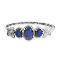 EverTrue Malagasy Labradorite 22.00 ctw Midnight Wings Bangle Bracelet in Platinum Bond (7.25 In) - Sticky add to cart bar