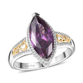 EverTrue Simulated PInk Diamond Ring in 18K YG Plated and Platinum Bond (Size 10.0) 3.00 ctw - Sticky add to cart bar