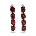 D'Joy Mozambique Garnet Earrings in Rhodium Over Sterling Silver 1.80 ctw - Sticky add to cart bar