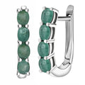 D'Joy Mozambique Garnet Earrings in Rhodium Over Sterling Silver 1.80 ctw - Sticky add to cart bar