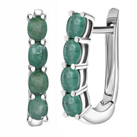 D'Joy Mozambique Garnet Earrings in Rhodium Over Sterling Silver 1.80 ctw