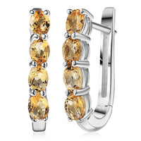 D'Joy Mozambique Garnet Earrings in Rhodium Over Sterling Silver 1.80 ctw