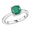 D'Joy Mozambique Garnet Solitaire Ring in Rhodium Over Sterling Silver (Size 5) 1.50 ctw - Sticky add to cart bar