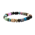 Multi Jasper 100.00 ctw Beaded Stretch Bracelet - Sticky add to cart bar