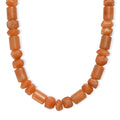 Red Aventurine 500.00 ctw Tumble and Beaded Necklace in Platinum Bond 20 Inches - Sticky add to cart bar