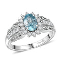 D'Joy Mozambique Garnet, White Zircon Ring in Rhodium Over Sterling Silver (Size 5.0) 1.50 ctw - Sticky add to cart bar