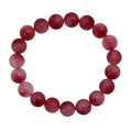 Pink Agate Beaded 121.30 ctw Stretch Bracelet - Sticky add to cart bar