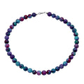 Purple Agate Beaded 334.85 ctw Necklace 18 Inches in Sterling Silver - Sticky add to cart bar