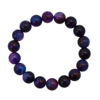 Purple Agate Beaded 131.30 ctw Stretch Bracelet