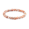 Pink Web Jasper 110.00 ctw Beaded Stretch Bracelet - Sticky add to cart bar
