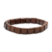 Red Jasper 120.00 ctw Block Stretch Bracelet