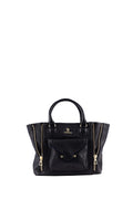 Vertigo Paris Black Vegan Leather Satchel Bag (16x4.5x10.5") - Sticky add to cart bar