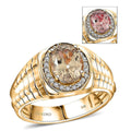 Luxoro 14K Yellow Gold AAA Turkizite, Diamond (G-H, I2) (0.22 cts) Men's Ring (Size 10.0) (9.26 g) 3.05 ctw - Sticky add to cart bar