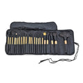25 Piece Professional Make-up Brush Set in Black Cosmetic Case with Free Lipstick & Highlighter - Sticky add to cart bar