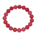 Pink Quartz Beaded 135.50 ctw Stretch Bracelet - Sticky add to cart bar