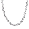 White Shell Pearl Fancy Necklace (19.5-21.5 Inches) in Stainless Steel - Sticky add to cart bar