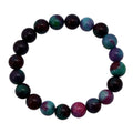 Purple Sugar Agate Beaded 137.65 ctw Stretch Bracelet - Sticky add to cart bar