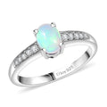 D'Joy Mozambique Garnet, White Zircon Ring in Rhodium Over Sterling Silver (Size 5.0) 1.25 ctw - Sticky add to cart bar