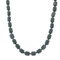 D'Joy Natural Olmec Jadeite 630.00 ctw Beaded Necklace in Rhodium Over Sterling Silver 18-20 Inches - Sticky add to cart bar