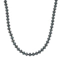 D'Joy Natural Olmec Jadeite 290.00 ctw Floral Carved Beaded Necklace in Rhodium Over Sterling Silver18-20 Inches - Sticky add to cart bar