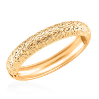 Diamond-cut Bangle Bracelet in Goldtone (6.75 In)