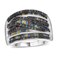 D'Joy Diamond Bridge Over Ring in Rhodium Over Sterling Silver (Size 8.0) 1.00 ctw - Sticky add to cart bar