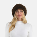 LA MAREY Brown Leopard Pattern Faux Fur Hat - Sticky add to cart bar